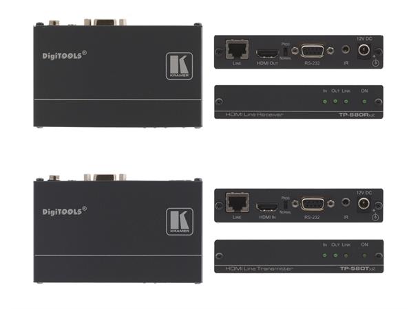 Kramer Extender HDMI Ser IR Tx/Rx 1xHDBaseT Max 130 m 12V 